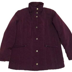 Burgundy winter coat size medium